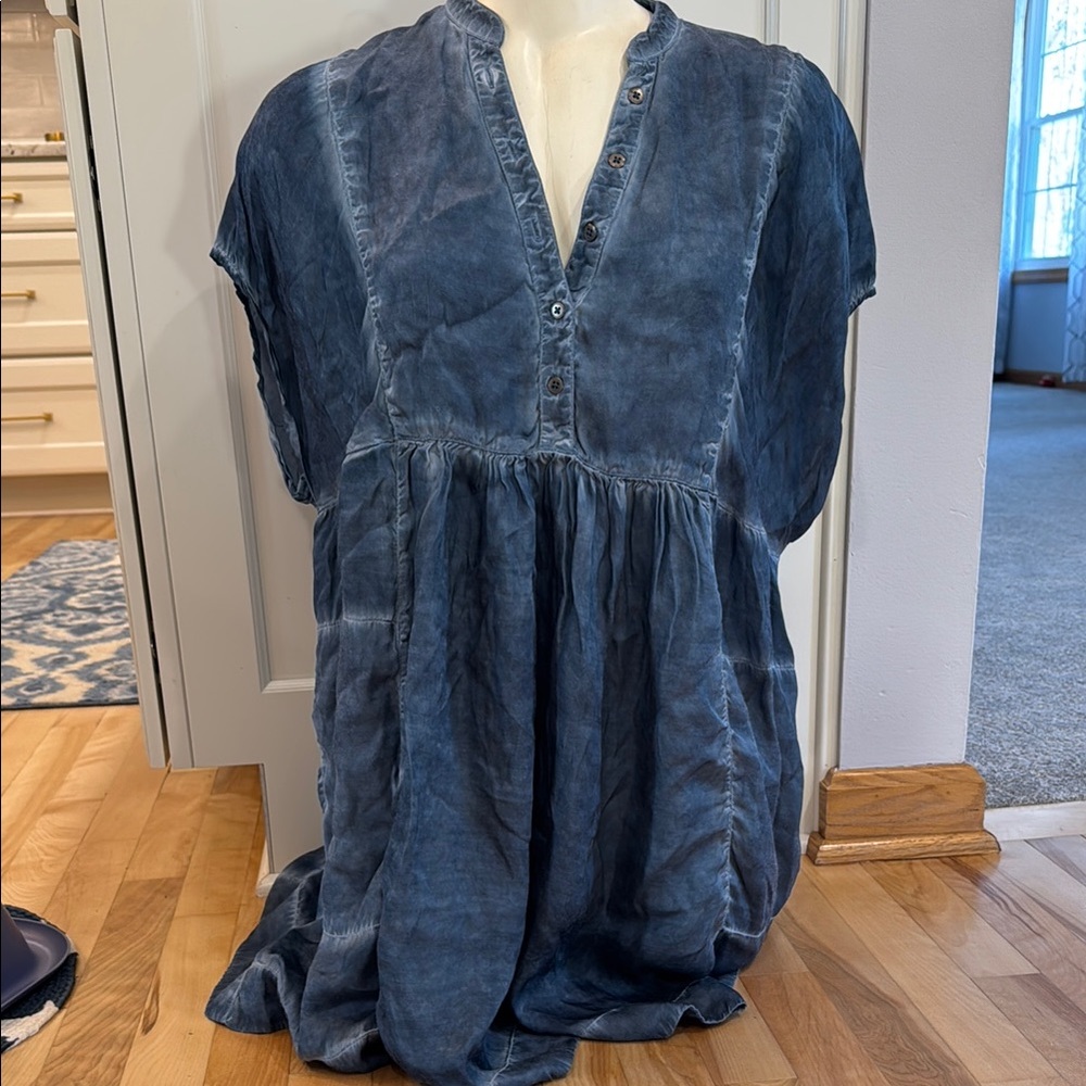 Free People tunic dress blue XS